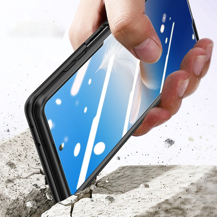 For Honor Magic Vs2 Skin-sensitive Case-film with integral hinge design, showcasing its shockproof features and leather material.